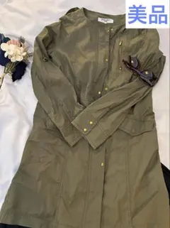 ♦NATURAL BEAUTY BASIC ノーカラー スプリングコートM 美品