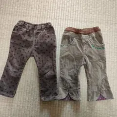 80cm90cm ブラウン系 厚手　長ズボン 2本セット