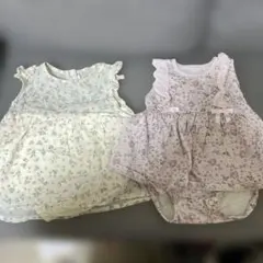 ママラク コノコ 80 ロンパース 花 マイメロディ