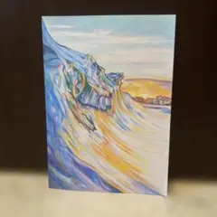 海の波　色鉛筆　A4サイズ