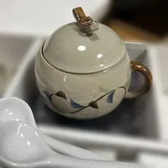陶器製ティーポットとスプーンセット五個セット