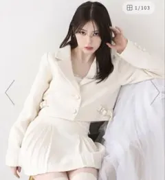 【美品】NICE CLAUPナイスクラップ　ツイードセットアップ