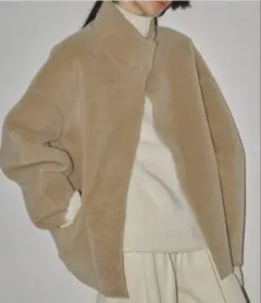 最終値下げ　TODAYFUL Standcollar Boa Jacket 36