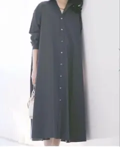 23区　タンブラーコットンブロード シャツワンピース