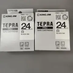 KING JIM テプラPRO テープカートリッジ SS24K 2個セットのサムネイル