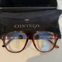 廃盤ビンテージCONTEGO EYEWEAR WALCOTTクリアレンズべっ甲柄