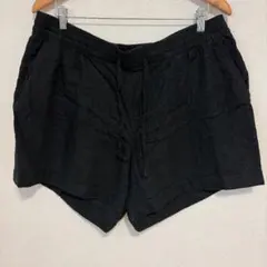 オールドネイビー ショートパンツ ロールアップ 無地 XL 黒 麻混 リゾートのサムネイル
