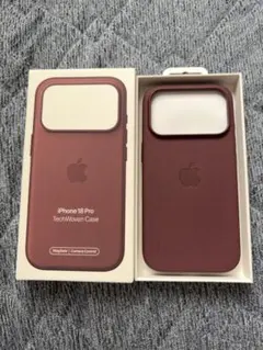 iPhone 18 Pro テックウーブンケース　バーガンディ