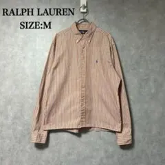 美品 ラルフローレン Ralph Lauren ストライプ 長袖 シャツ M