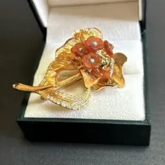 ヴィンテージ ブローチ 花