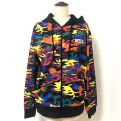 DIESEL ディーゼル　フルジップパーカー　カモフラ　派手