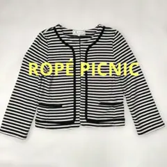【美品】ROPÉ PICNIC ノーカラージャケット 38　オケージョンオフィス