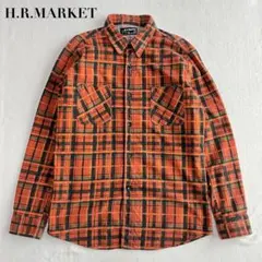 H.R.MARKET プリントネルシャツ チェックシャツ L 日本製