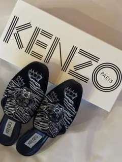 KENZO タイガー 刺繍 レザー スリッポン スニーカー23.0cm 36 - メルカリ