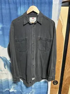 Levi's デニムシャツ ブラック 長袖シャツ Mサイズ