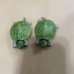 亀のフィギュア 2体セット