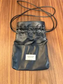 beautiful people/STUDIOUS別注2WAYレザー巾着バッグ