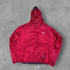 00sTHENORTHFACEザノースフェイスナイロンレッドパーカーUSA規格