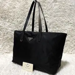 【超極美品】PRADA プラダ　ミニボストン　バッグ　ナイロン　レザー　ブラック