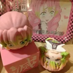 鬼滅の刃　蜜璃　3点セット　まとめ売り　おひるねこ　ひっかけフィギュア　ラムネ缶