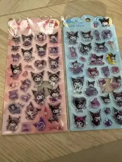 クロミ風 ぷっくりシール 2枚セット まとめ売り POP SEAL 可愛い