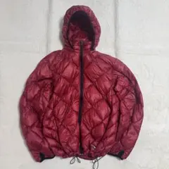 Eddie Bauer EB900puffy jacket Lキルティング赤短丈