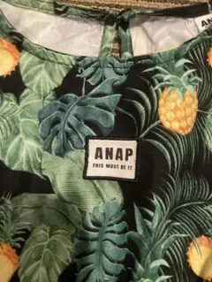 限定値下げ★ANAP パイナップル柄 半袖ワンピース 130cmのサムネイル