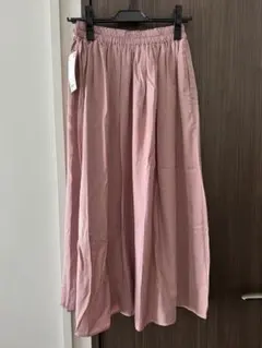 【新品タグ付】ユニクロ　ドレープギャザーロングスカート　ピンク