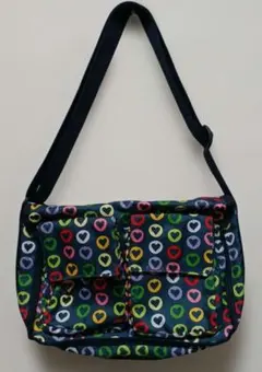 LeSportsac ネイビー ハート柄 ショルダーバッグ