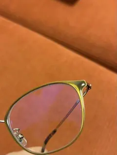 Zoff ゴールド 猫眼石風メガネ ケース付き