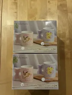 ポケモン プラチナムザッカリボンマグカップ イーブイ ピカチュウ 2種セット新品