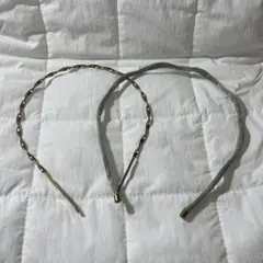 ツイストデザイン ヘアバンド 2点セット