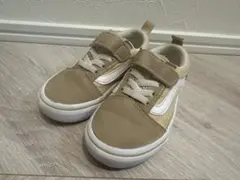ベビーシューズ　バンズ　スニーカー　vans ベージュ　マジックテープ付　15㎝