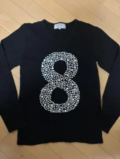 USUALIS ウザリス 8 ナンバリング ロンT Mサイズ 黒 古着 美品