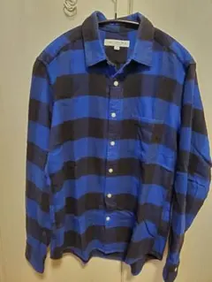 URBAN RESEARCH 青黒チェックネルシャツ S