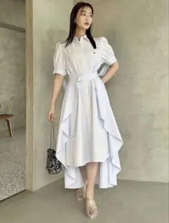 POLO BCS dazzlin ヘムレイヤードシャツワンピース