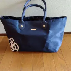 CLATHAS ネイビー 花モチーフ トートバッグ