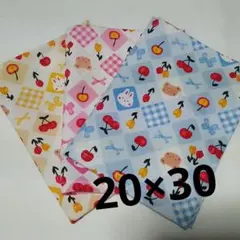 ランチョンマットハンドメイド【20×30】1枚仕立て　3枚セット