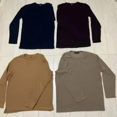 メンズ 長袖Tシャツ カットソー ロンT 4枚セット まとめ売り