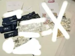 Dior リボン　封筒　チャーム　セット