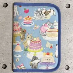ハンドメイド ペットボトルカバー ユキエモン クックキャッツ サックス