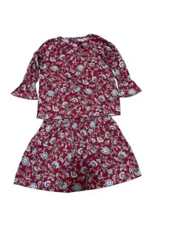 COMME CA DU MODE コムサデモード花柄セットアップ　キッズ　レトロ