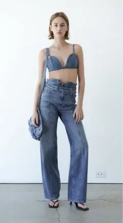 2026年最新】zara ハイライズ baggy paperbagの人気アイテム - メルカリ