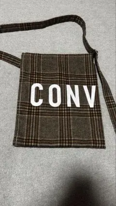 CONV チェック柄ショルダーバッグ