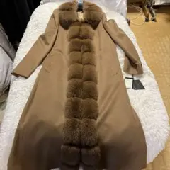 極美品☆フォクシー ロシアンセーブル毛皮 カシミヤ100% コート 