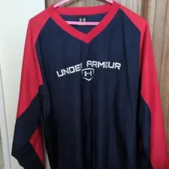 UNDER ARMOUR 長袖ピステ ネイビー/レッド