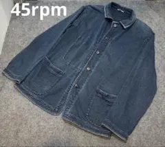 45R 加工 デニム ジャケット 45R（フォーティーファイブアール）デニムジャケット 紺 サイズ:1(S位