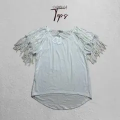 【新品タグ付】グランジ　クール　カントリー 個性的 フリンジ　Tシャツのサムネイル