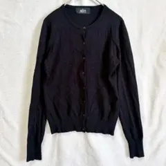 美品 サリア クルーネックカーディガン UV対策 冷房対策 黒 薄手 羽織 Mのサムネイル