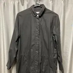 長袖 シャツワンピース チャコールグレー